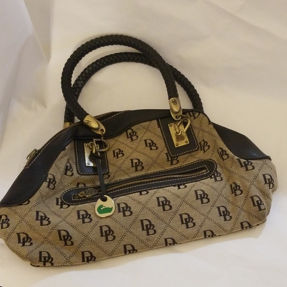 Dooney & Bourke Handbags - DOONEY & BOURKE SATCHEL NAVY BRAIDED HANDLE BAG